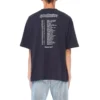 Balenciaga Speed Hunters da uomo, nero, fascia blu, maniche corte, grigio 541875TCV381055