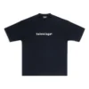 Balenciaga SS21 da uomo con stampa logo, maniche corte, nero 612966TIV541070