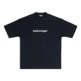 Balenciaga SS21 da uomo con stampa logo, maniche corte, nero 612966TIV541070