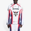 Balenciaga SS21 da uomo, maglia da hockey sportiva in rete a maniche lunghe, bianca 657105TKV248090