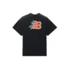Balenciaga SS21 da uomo, maglietta a maniche corte “Flame Retro”, nera, 656978TKV701076