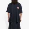 Balenciaga SS21 da uomo, maglietta a maniche corte “Flame Retro”, nera, 656978TKV701076