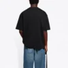 Balenciaga SS21 da uomo, maglietta a maniche corte in tinta unita con stampa del logo, nera 612966TJV871070