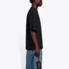 Balenciaga SS21 da uomo, maglietta a maniche corte in tinta unita con stampa del logo, nera 612966TJV871070