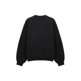 Balenciaga SS21 da uomo, maglione con maniche lunghe, collo rotondo ampio, nero 641654TJVI71070