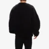 Balenciaga SS21 da uomo, maglione con maniche lunghe, collo rotondo ampio, nero 641654TJVI71070