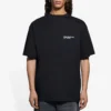 Balenciaga SS21 da uomo, maniche corte, logo ricamato, nero 641675TKV861070