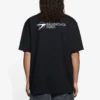 Balenciaga SS21 da uomo, maniche corte, logo ricamato, nero 641675TKV861070