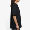 Balenciaga SS21 da uomo, maniche corte, logo ricamato, nero 641675TKV861070