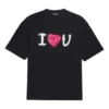 Balenciaga SS21 Love da uomo, maniche corte, nero 612966TJVL51070