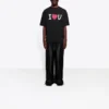 Balenciaga SS21 Love da uomo, maniche corte, nero 612966TJVL51070