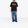 Balenciaga SS21 Love da uomo, maniche corte, nero 612966TJVL51070