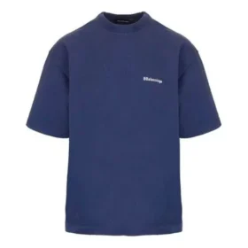 Balenciaga SS21 Retro a maniche corte da uomo, blu 612966TJV874866 Balenciaga SS21 Retro a maniche corte da uomo, blu 612966TJV874866
