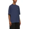 Balenciaga SS21 Retro a maniche corte da uomo, blu 612966TJV874866