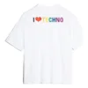 Balenciaga Tech da uomo a maniche corte, bianco 556133TDV209000