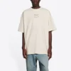 Balenciaga Uomo FW21 con stampa alfabetica a maniche corte beige 651795TJV909054