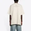 Balenciaga Uomo FW21 con stampa alfabetica a maniche corte beige 651795TJV909054