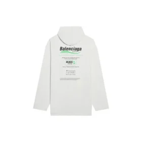 Balenciaga Uomo FW21 con stampa alfabetica del logo, modello ampio, bianco 662424TKVF89085 Balenciaga Uomo FW21 con stampa alfabetica del logo, modello ampio, bianco 662424TKVF89085