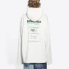 Balenciaga Uomo FW21 con stampa alfabetica del logo, modello ampio, bianco 662424TKVF89085