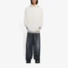 Balenciaga Uomo FW21 con stampa del logo alfabetico, cappuccio e maniche lunghe, bianco crema 570811TIV552970