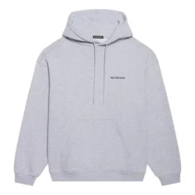 Balenciaga Uomo FW21 con stampa logo, maniche lunghe, grigio 600583TIV841167