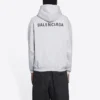 Balenciaga Uomo FW21 con stampa logo, maniche lunghe, grigio 600583TIV841167