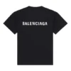 Balenciaga Uomo FW21 con stampa logo, stile retrò, maniche corte, nero 612966TIVG51070