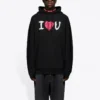 Balenciaga Uomo SS21 a maniche lunghe con stampa alfabetica, nero 570811TJVL61070