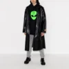 Balenciaga Uomo SS21 Alien con logo stampato, stampa spessa, classico nero 641679TJV959113
