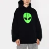 Balenciaga Uomo SS21 Alien con logo stampato, stampa spessa, classico nero 641679TJV959113