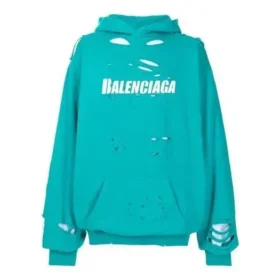 Balenciaga Uomo SS21 Classic Alphabet Printing Hole Sky Blue 659403TKVB64661