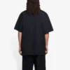 Balenciaga Uomo SS21 con stampa a motivi, giacca a maniche corte e collo rotondo, nera 651795TKV771070