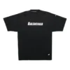 Balenciaga Uomo SS21 con stampa alfabetica, maniche corte, collo rotondo e fori, nero 651795TKVB81070