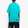 Balenciaga Uomo SS21 con stampa alfabetica, maniche corte, collo rotondo e fori, verde 651795TKVB84661