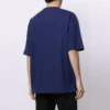 Balenciaga Uomo SS21 Maglietta a maniche corte blu con stampa logo alfabetica 612966TIV545400