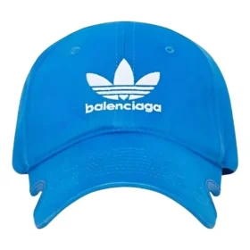Balenciaga x adidas Trefoil Cappellino con logo Balenciaga “Blue White” 723749410B2-4877