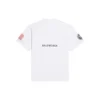 Balenciaga x NASA Crossover FW21 da uomo, maglietta ampia a maniche corte con collo rotondo, bianca 651795TKVD79040