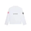 Balenciaga x NASA Crossover Space Printing da uomo, maglietta a maniche lunghe con collo rotondo, bianca 662496TKVD79040