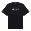 Balenciaga x PlayStation: maglietta unisex a maniche corte con stampa geometrica alfabetica per PS5, nera 651795TKVF31070