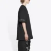 Balenciaga x PlayStation: maglietta unisex a maniche corte con stampa geometrica alfabetica per PS5, nera 651795TKVF31070
