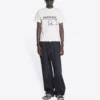 Balenciaga x RuPaul, firma congiunta, FW21, stampa a lettere, colletto rotondo, uomo, bianco 670943TLV579057