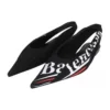 Ballerine casual con logo stampato e cinturino posteriore a coltello “Nero” 500619W06001091