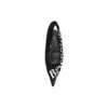 Ballerine casual con logo stampato e cinturino posteriore a coltello “Nero” 500619W06001091