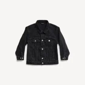 Bambini – giacca oversize Balenciaga in nero slavato