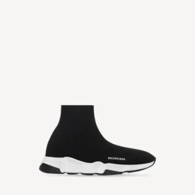 Bambini – Sneakers Speed in maglia riciclata, nero/bianco