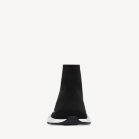 Bambini – Sneakers Speed in maglia riciclata, nero/bianco
