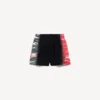 Bermuda da uomo con stampa tie-dye estrema, vestibilità regolare, colore nero