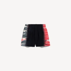 Bermuda da uomo con stampa tie-dye estrema, vestibilità regolare, colore nero