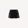 Bermuda da uomo con stampa tie-dye estrema, vestibilità regolare, colore nero