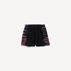 Bermuda da uomo con stampa tie-dye estrema, vestibilità regolare, colore nero